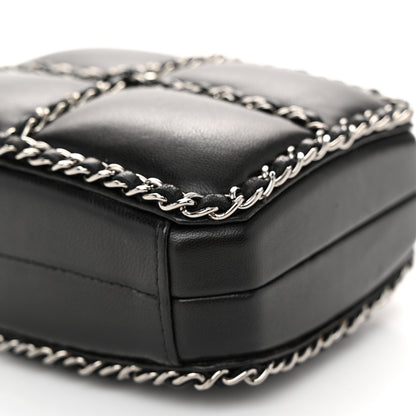 Chanel Lambskin Minaudiere Chain Clutch Black 10 of 11