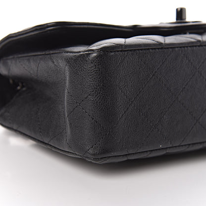 Chanel Crumpled Calfskin Quilted Mini Rectangular Flap So Black 10 of 12