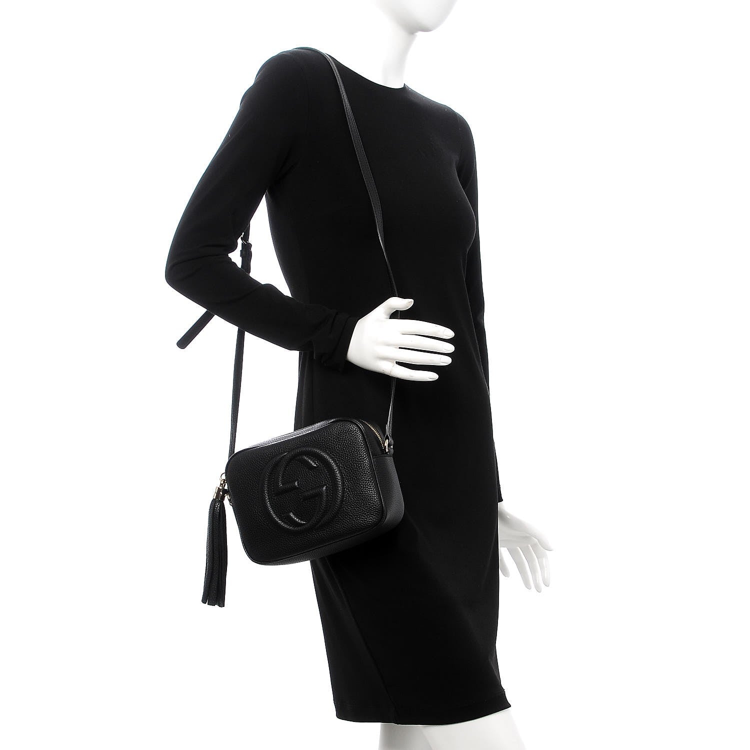 Gucci Pebbled Calfskin Small Soho Disco Bag Black 2 of 8