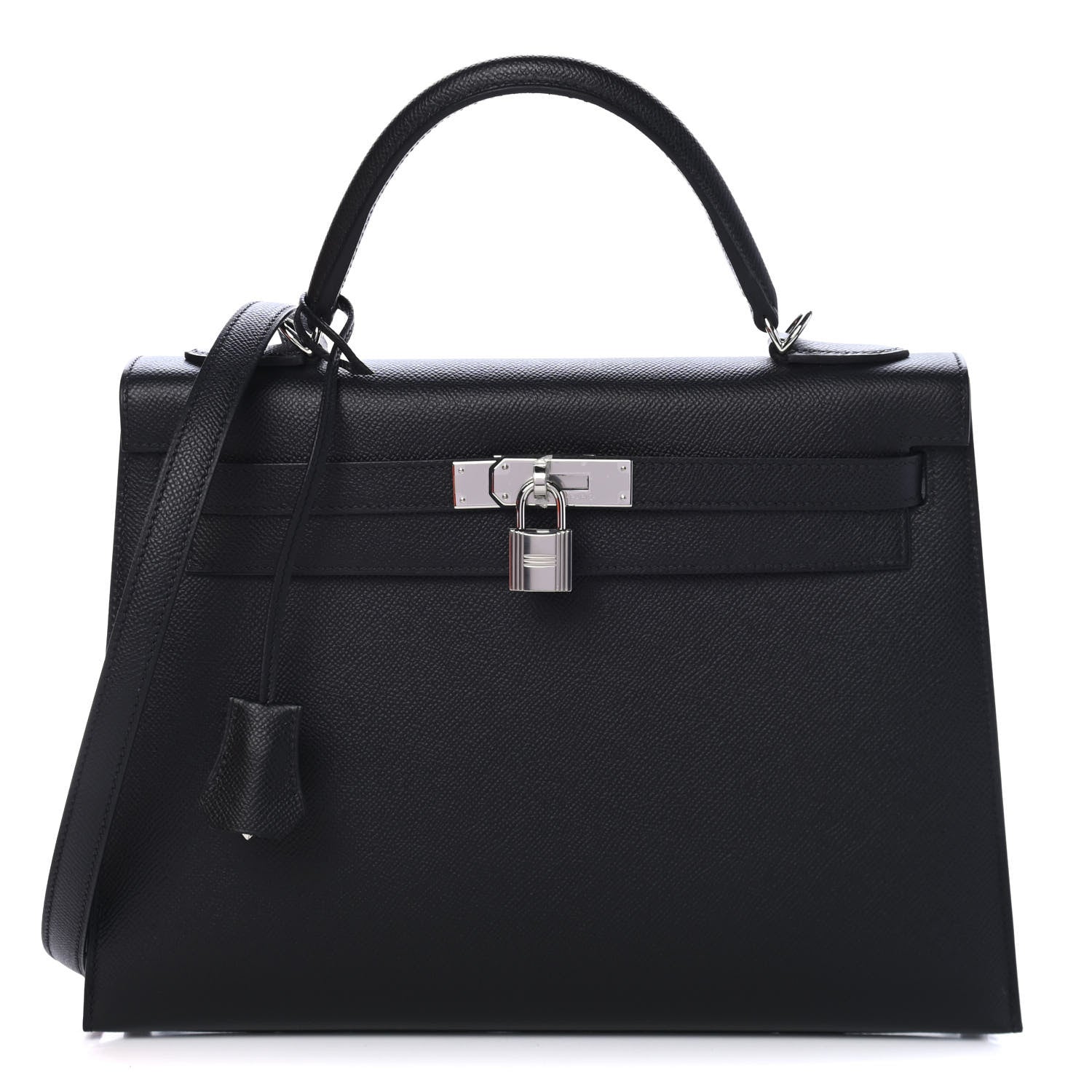 Hermes Epsom Kelly Sellier 32 Black 1 of 9