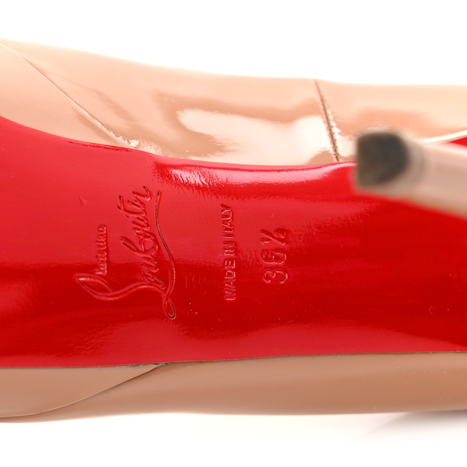 Christian Louboutin Patent Bianca 120 Pumps 36.5 Nude 7 of 9