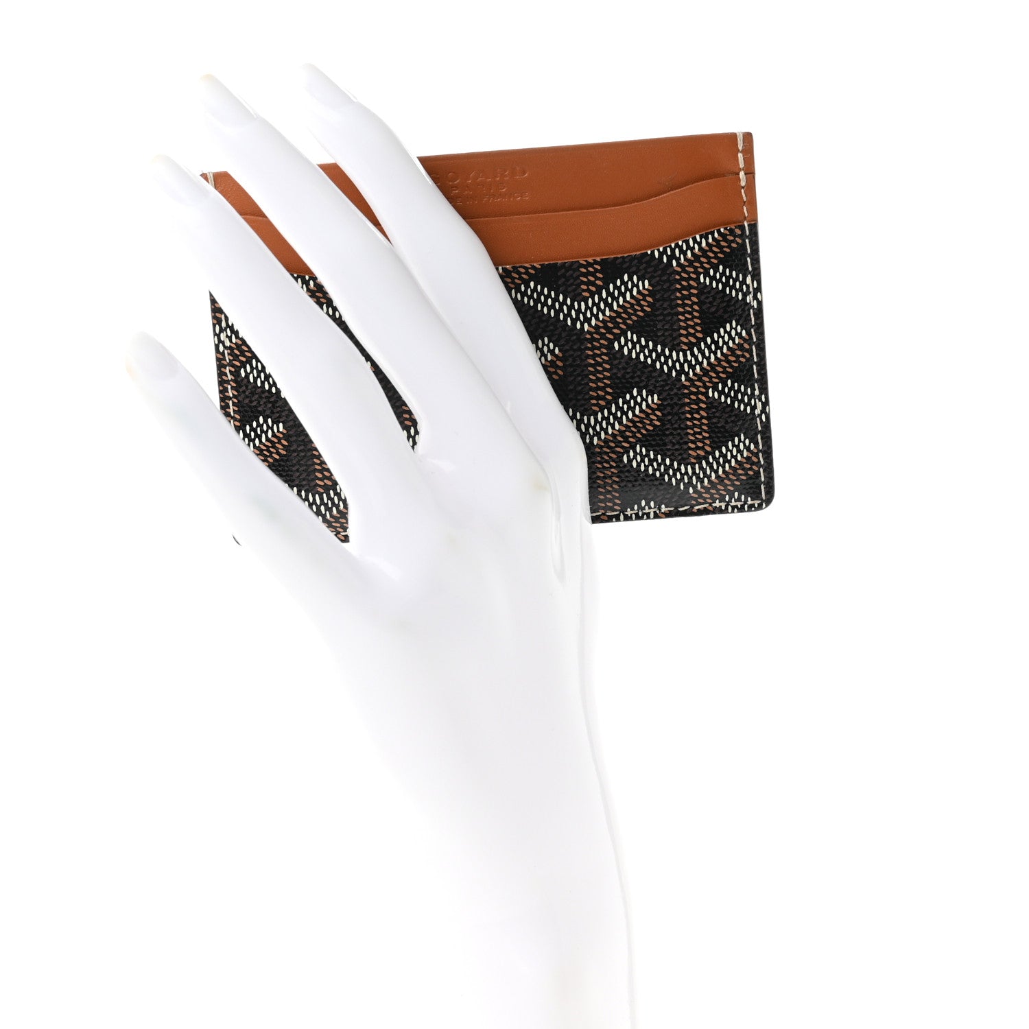 Goyard Goyardine Saint Sulpice Card Holder Black Gold 2 of 6