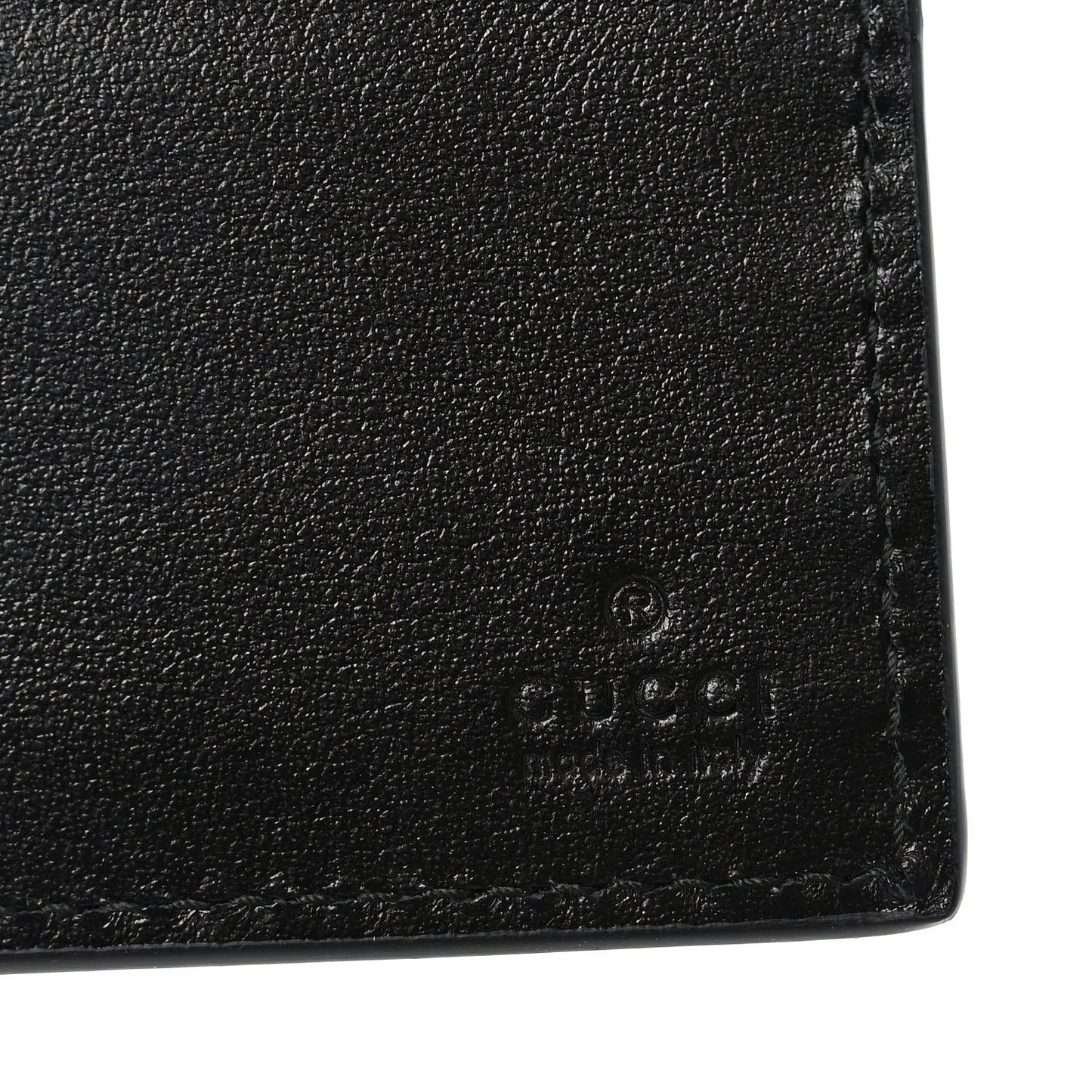 Plutone Calfskin Logo Bi-Fold Wallet Black