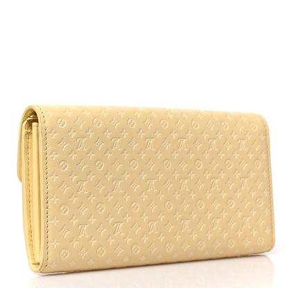 Louis Vuitton Calfskin Nanogram Embossed Sarah Wallet NM Jaune 3 of 7