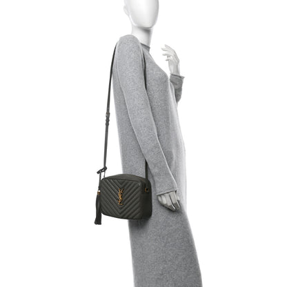 Saint Laurent Calfskin Matelasse Monogram Lou Camera Bag Greyish Brown 2 of 11