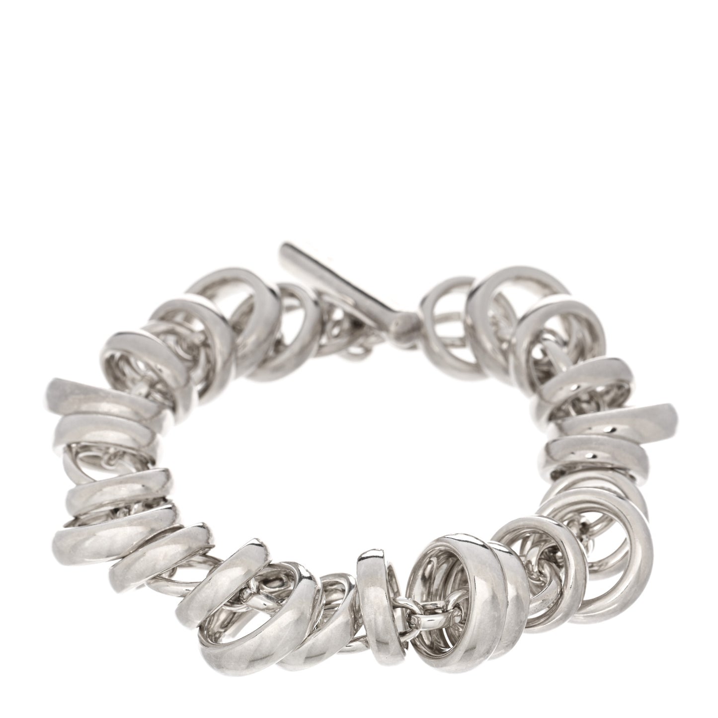 Sterling Silver Argento Rondelle Link Bracelet