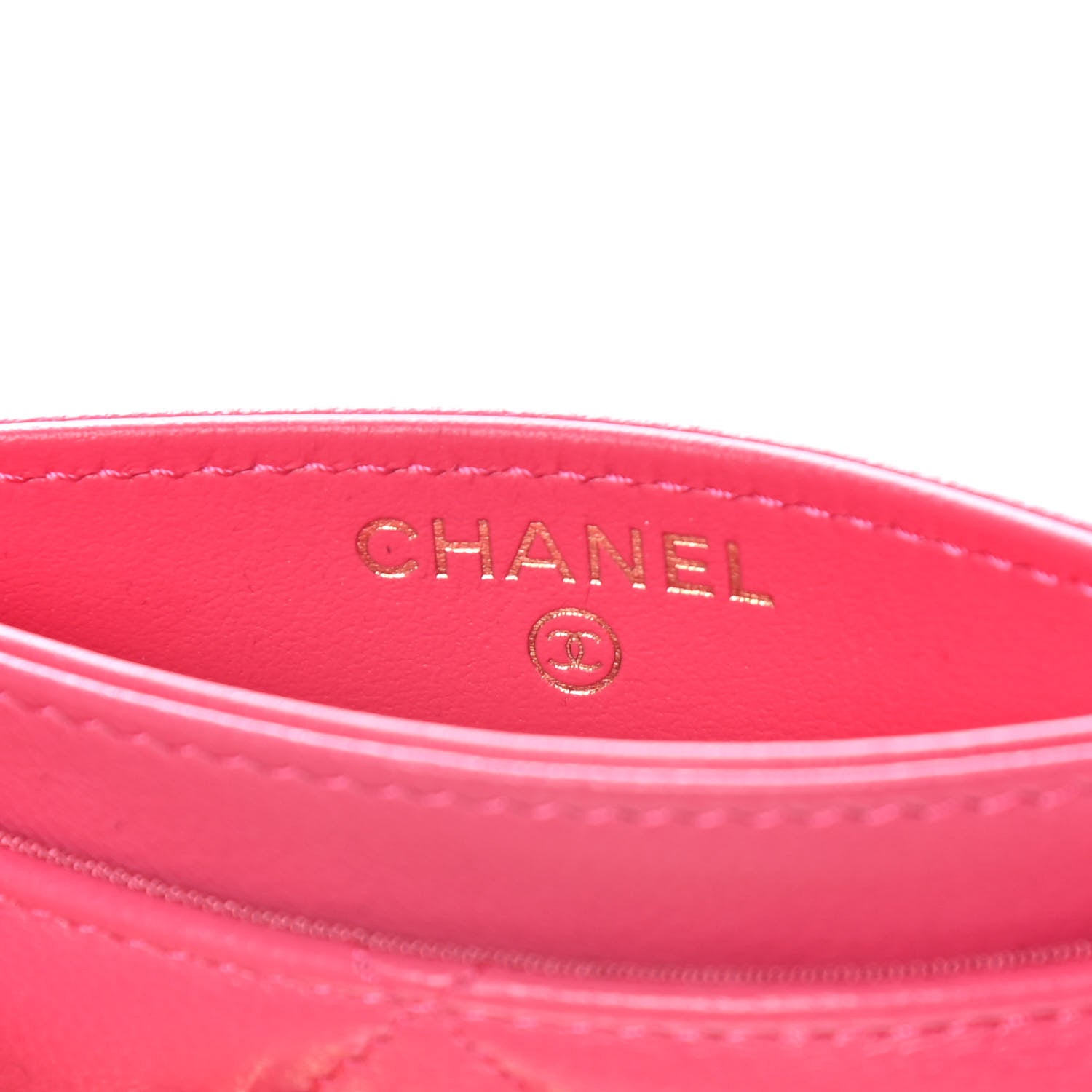 Chanel Lambskin Quilted Chanel 19 Card Holder Dark Pink 6 of 7