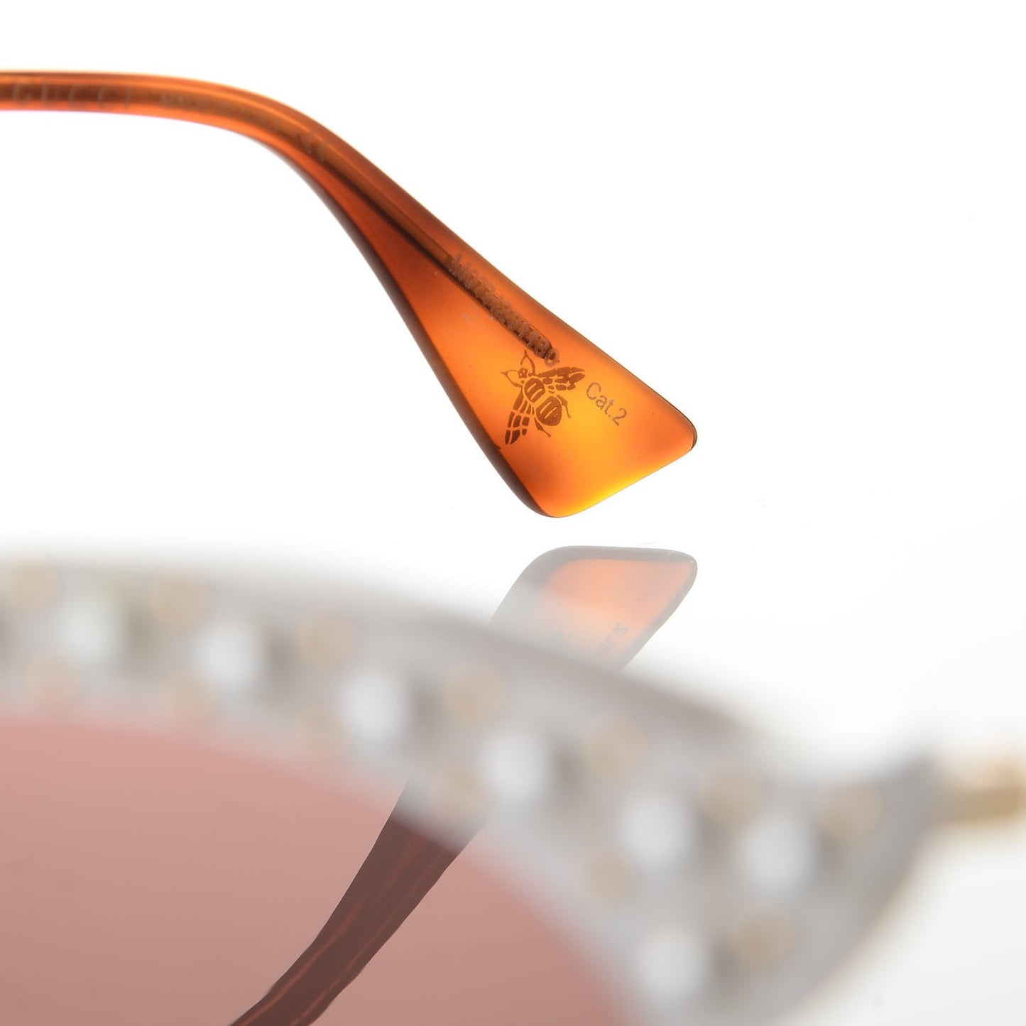 Pearl Cat Eye GG0212S Sunglasses White