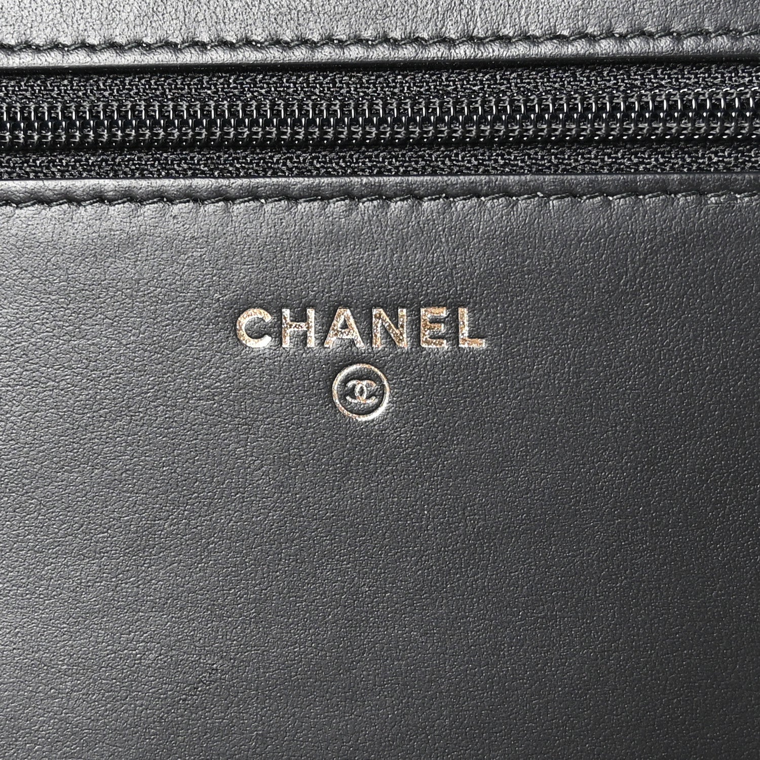 Chanel Crackled Patent Calfskin Quilted Pearl Wallet On Chain WOC Black 6 of 13