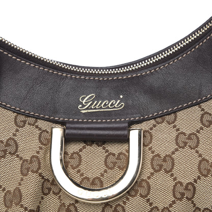 Gucci Monogram Medium D Gold Ring Hobo Dark Brown 13 of 13