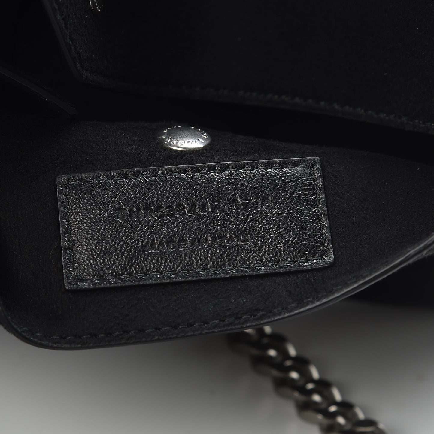 Lambskin Teddy Drawstring Bag Black