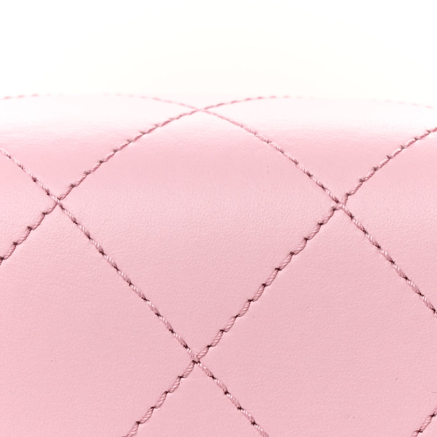 Calfskin Stitched Small Ring My Bag Flap Crossbody Pink