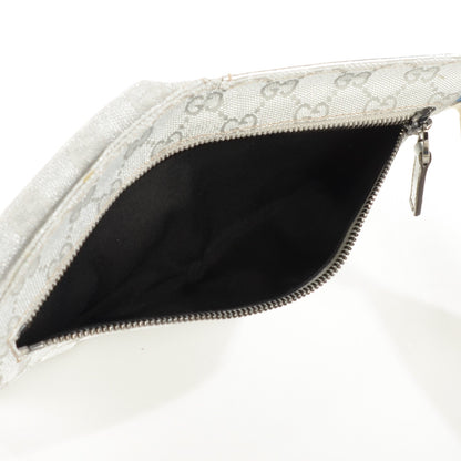 Gucci GG Monogram Web Double Pocket Belt Bag Silver 7 of 7