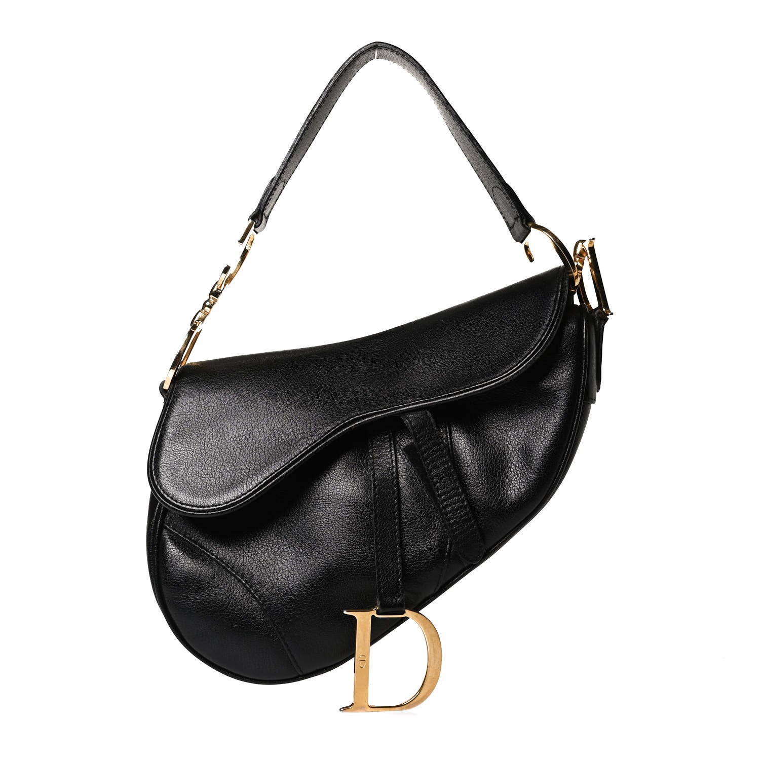 Christian Dior Calfskin Saddle Bag Black 1 of 17