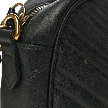 Gucci Calfskin Matelasse Small GG Marmont Chain Shoulder Bag Black 29 of 33