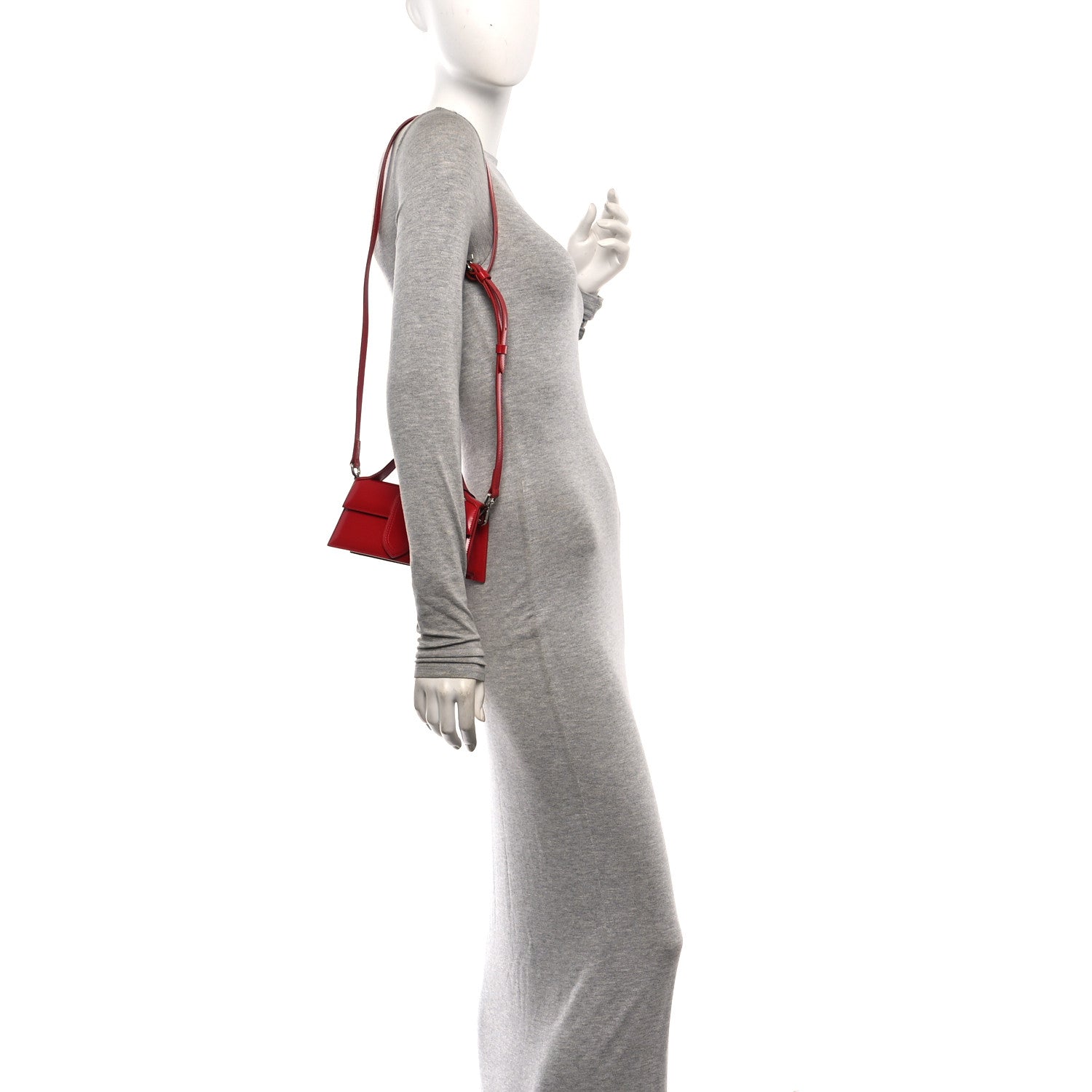 Jacquemus Glazed Calfskin Le Bambino Red 2 of 10