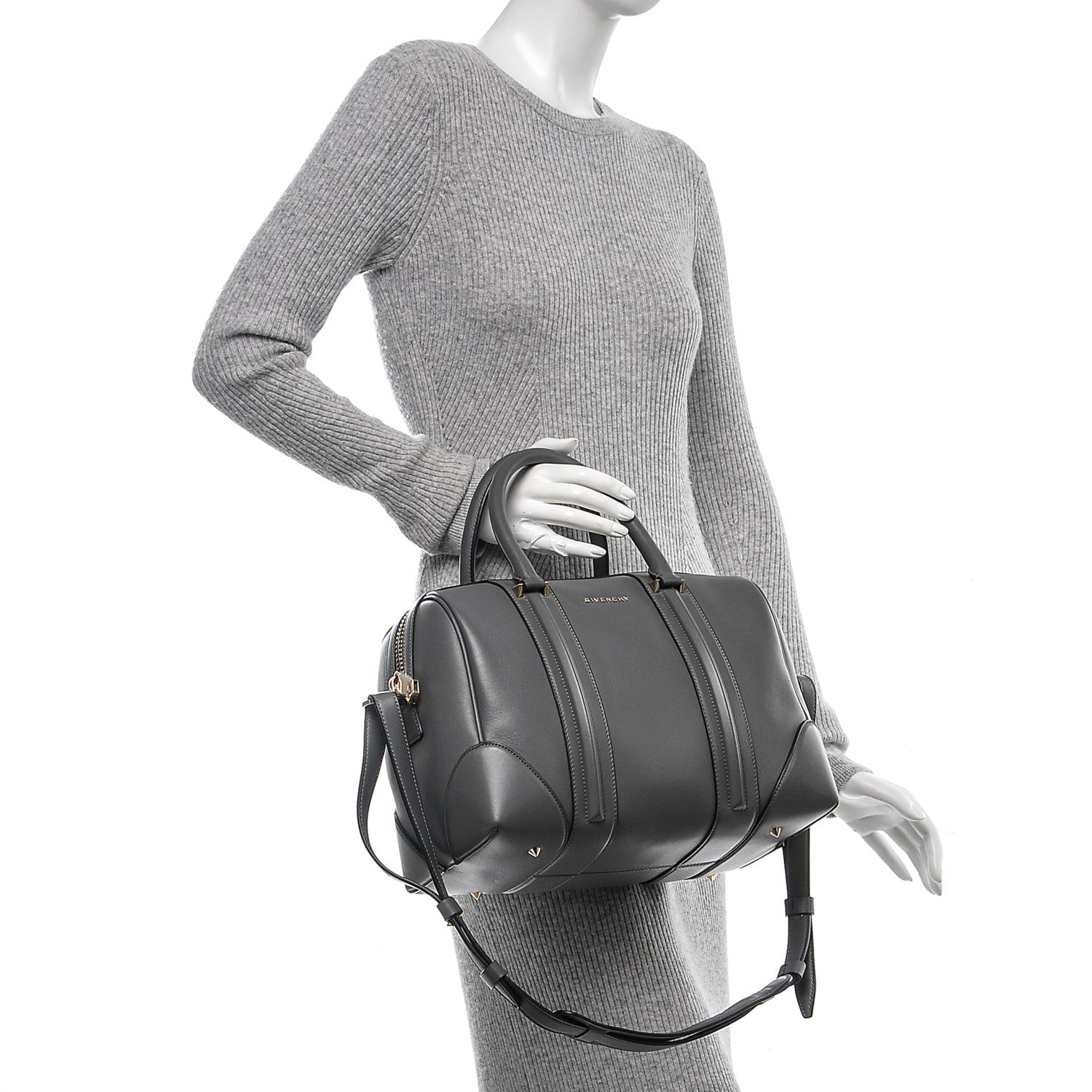 Givenchy Lambskin Medium Lucrezia Elephant Grey 2 of 6