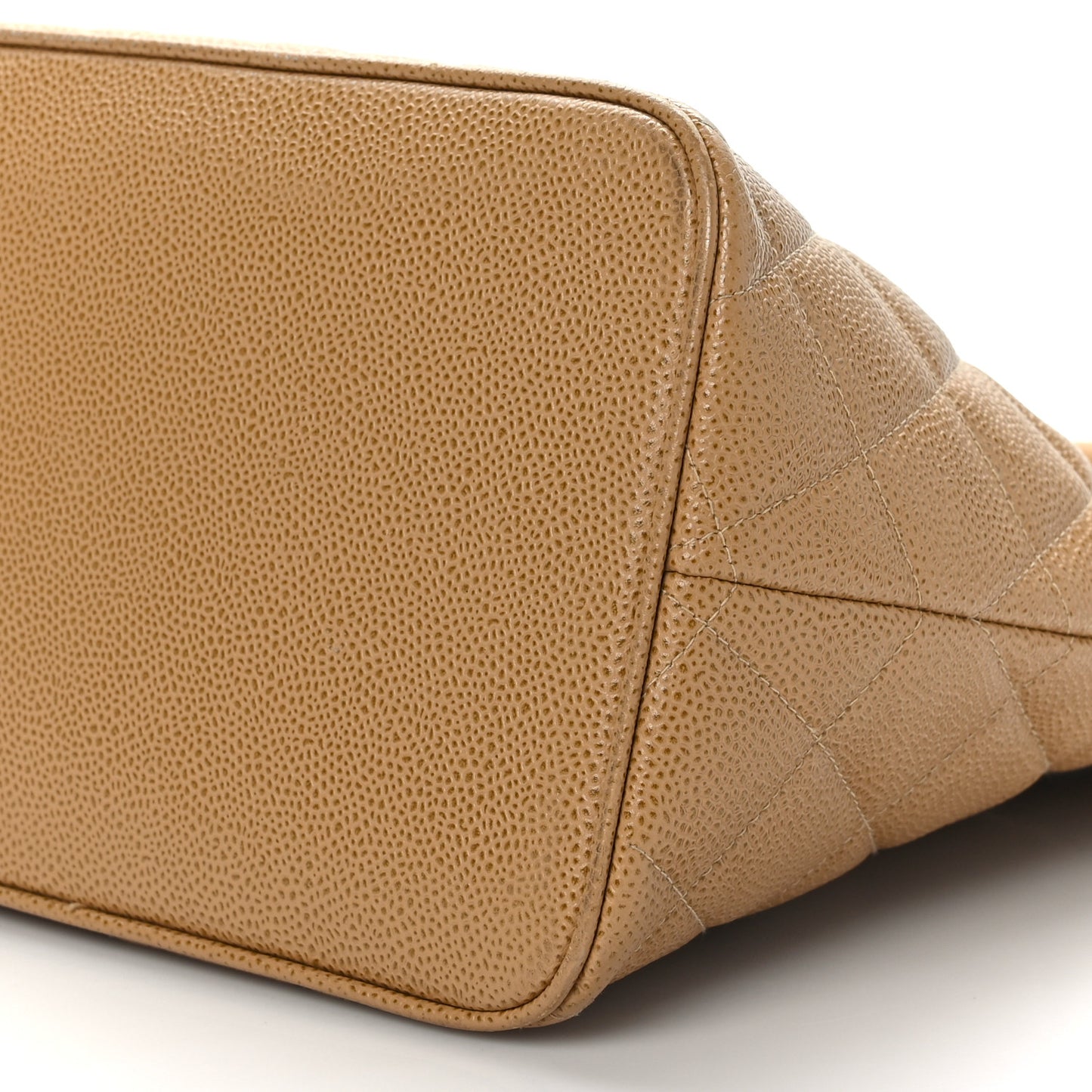 Caviar Quilted Medallion Tote Beige