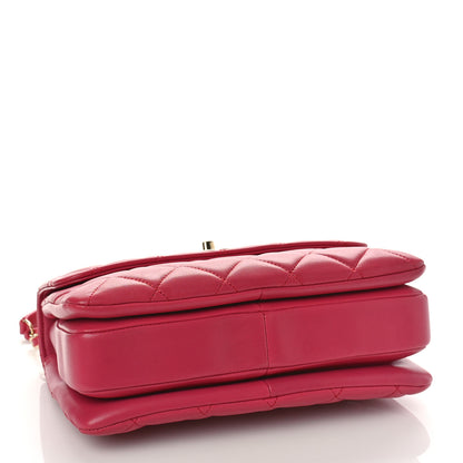 Chanel Lambskin Quilted Small Trendy CC Dual Handle Bag Dark Pink 4 of 9