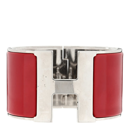 Hermes Enamel Extra Wide Clic Clac H Bracelet PM Rouge 1 of 3