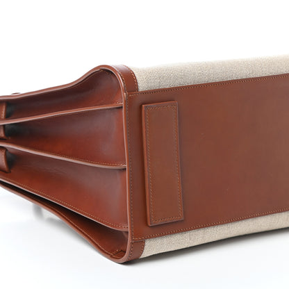 Saint Laurent Linen Calfskin Medium Souple Sac De Jour Cognac 8 of 9