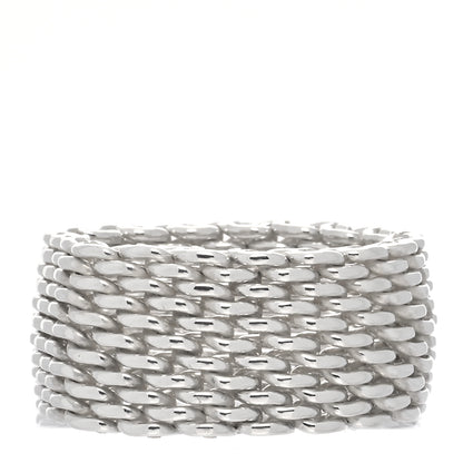 Tiffany Sterling Silver Somerset Mesh Ring 54 7 3 of 4