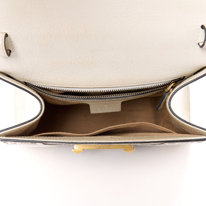 Gucci GG Supreme Monogram Small Osiride Top Handle Bag Beige Gold 5 of 12