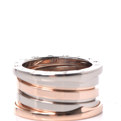 Bulgari BULGAR 18K Rose White Gold B.Zero1 4 Band Ring 53 6.25 4 of 6
