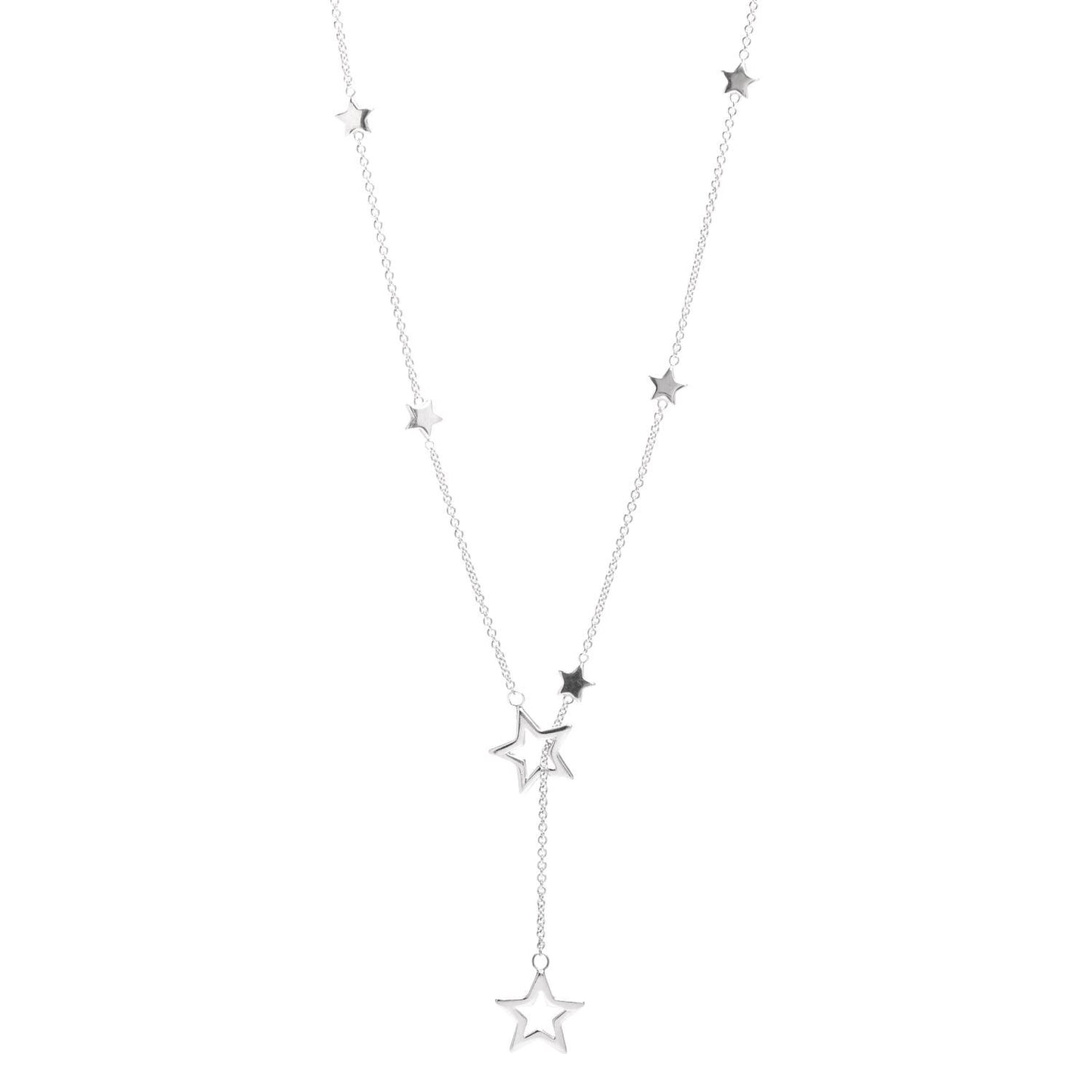 Sterling Silver Star Lariat Necklace
