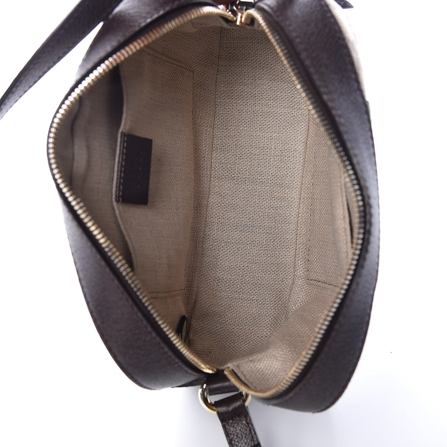 GG Supreme Monogram Web Small Webby Bee Shoulder Bag Dark Brown