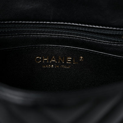Chanel Lambskin Chevron Quilted Mini Square Flap Black 7 of 11