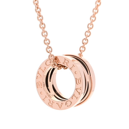 Bulgari 18K Rose Gold Ceramic B.Zero1 Legends Pendant Necklace Black 4 of 7