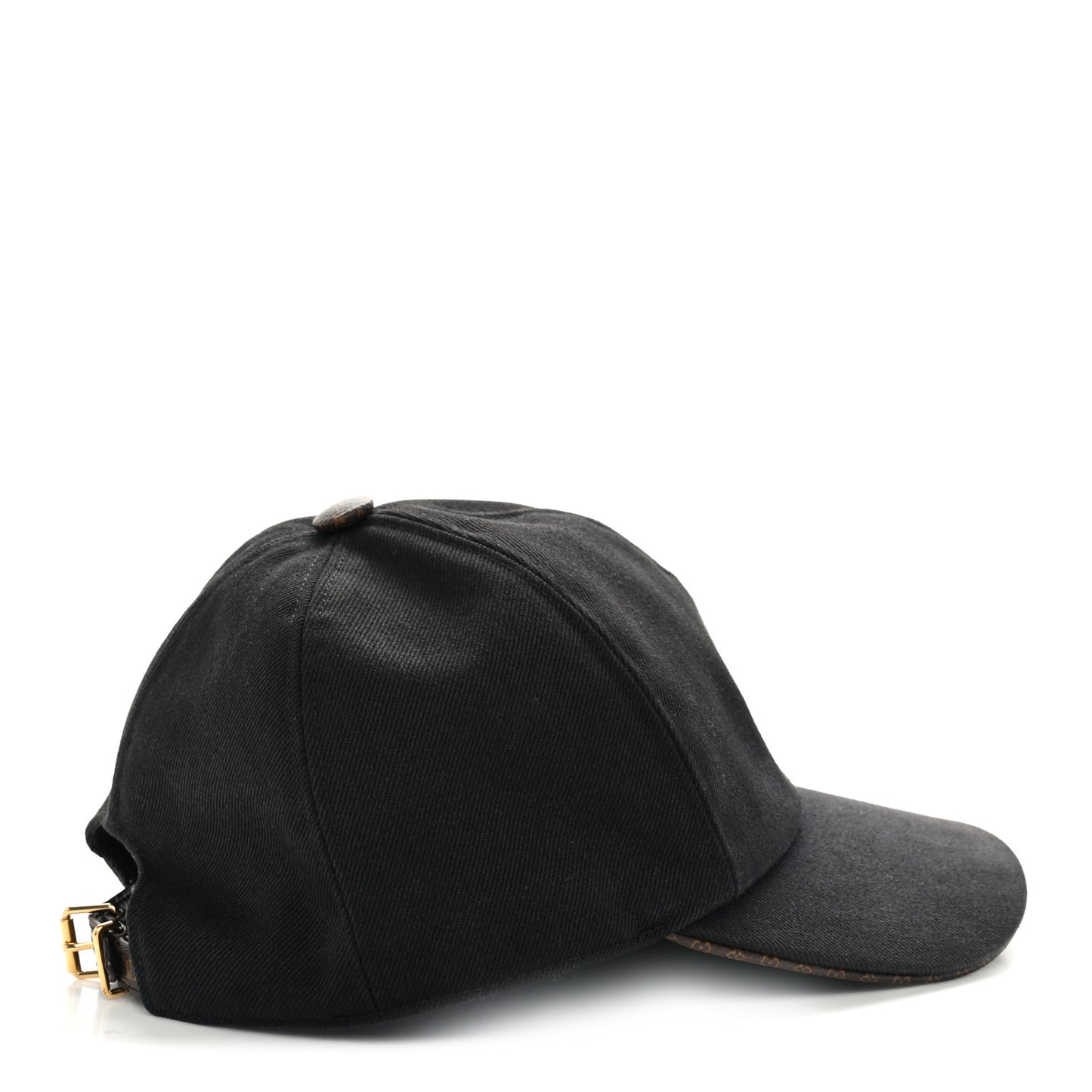 Monogram Cotton Jacquard Embroidered LV Day Cap M Black