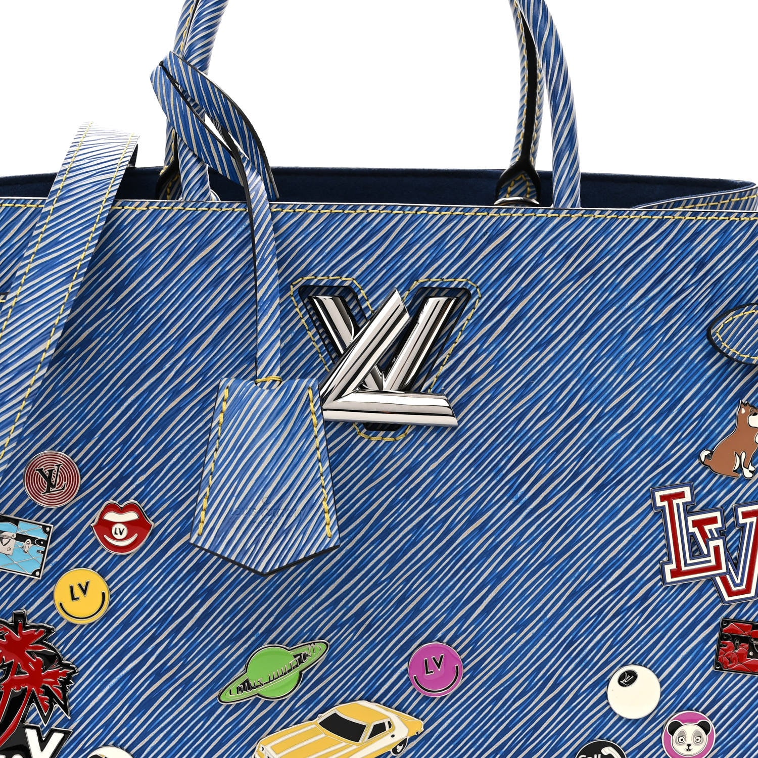 Louis Vuitton Epi Pins Twist Tote Denim Light 7 of 9