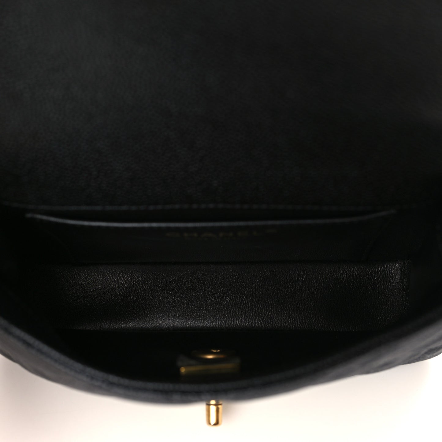 Caviar Quilted Mini Sweetheart Rectangular Flap Black