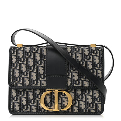 Christian Dior Oblique 30 Montaigne Flap Bag Blue 1 of 9