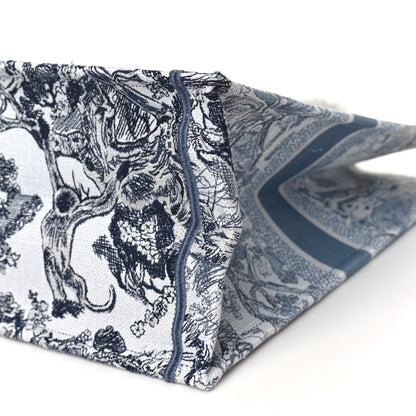 Christian Dior Gradient Canvas Embroidered Large Dioriviera Toile De Jouy Book Tote Blue 10 of 12