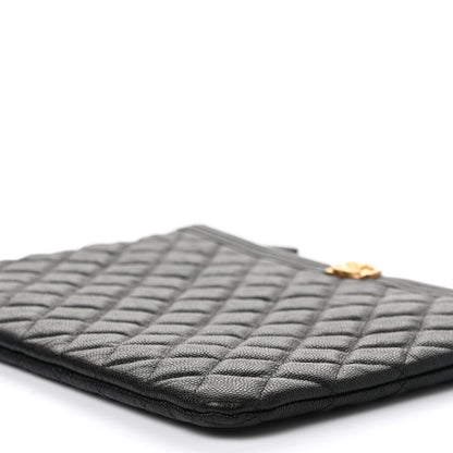 Chanel Caviar Quilted Medium Boy Cosmetic Case Black 9 of 9