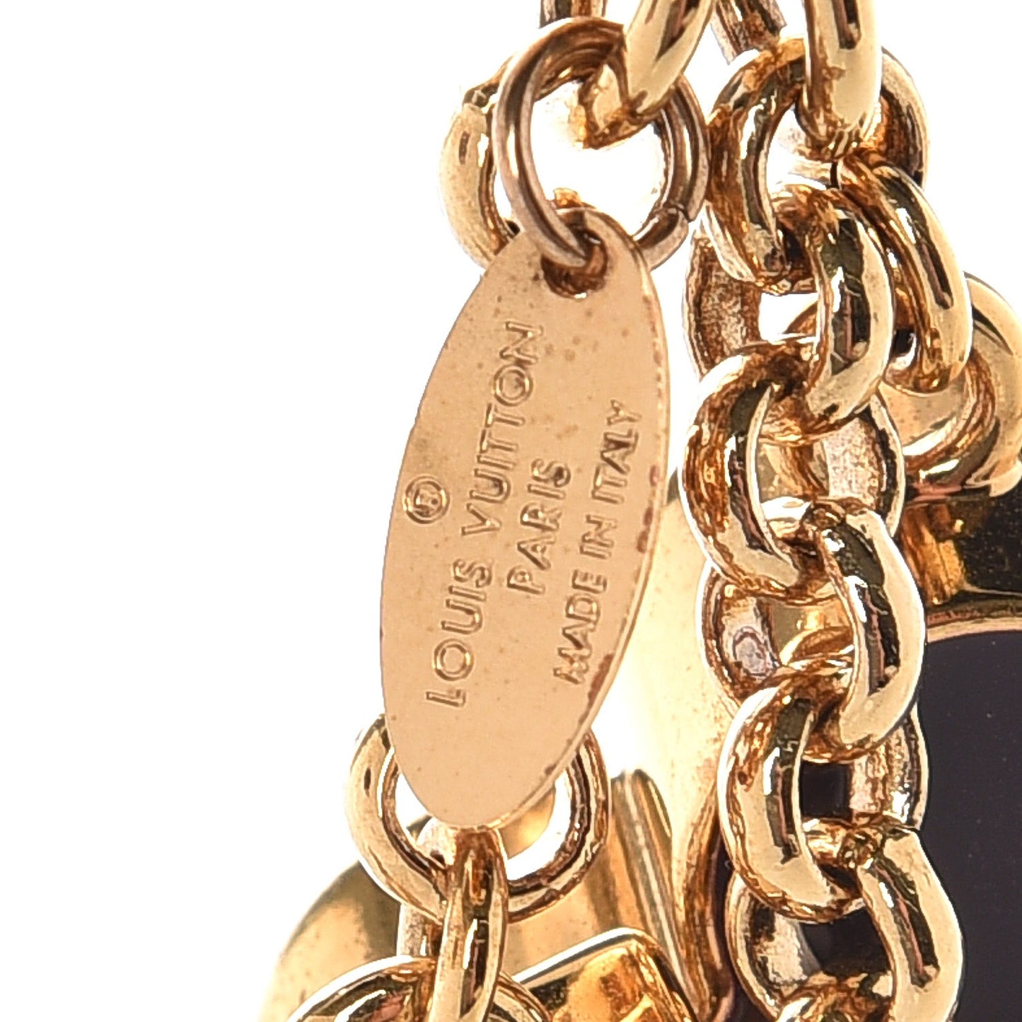 Fleur De Monogram Bag Charm Dore