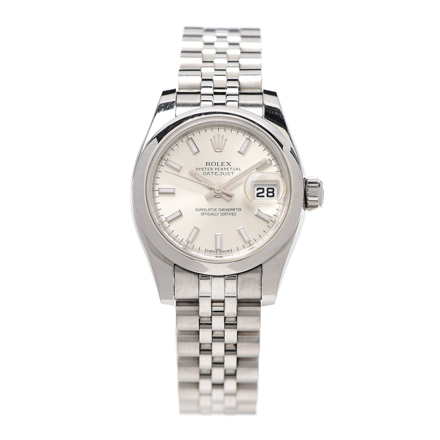 Rolex Stainless Steel 26mm Oyster Perpetual Datejust Watch Silver 179160 1 of 7