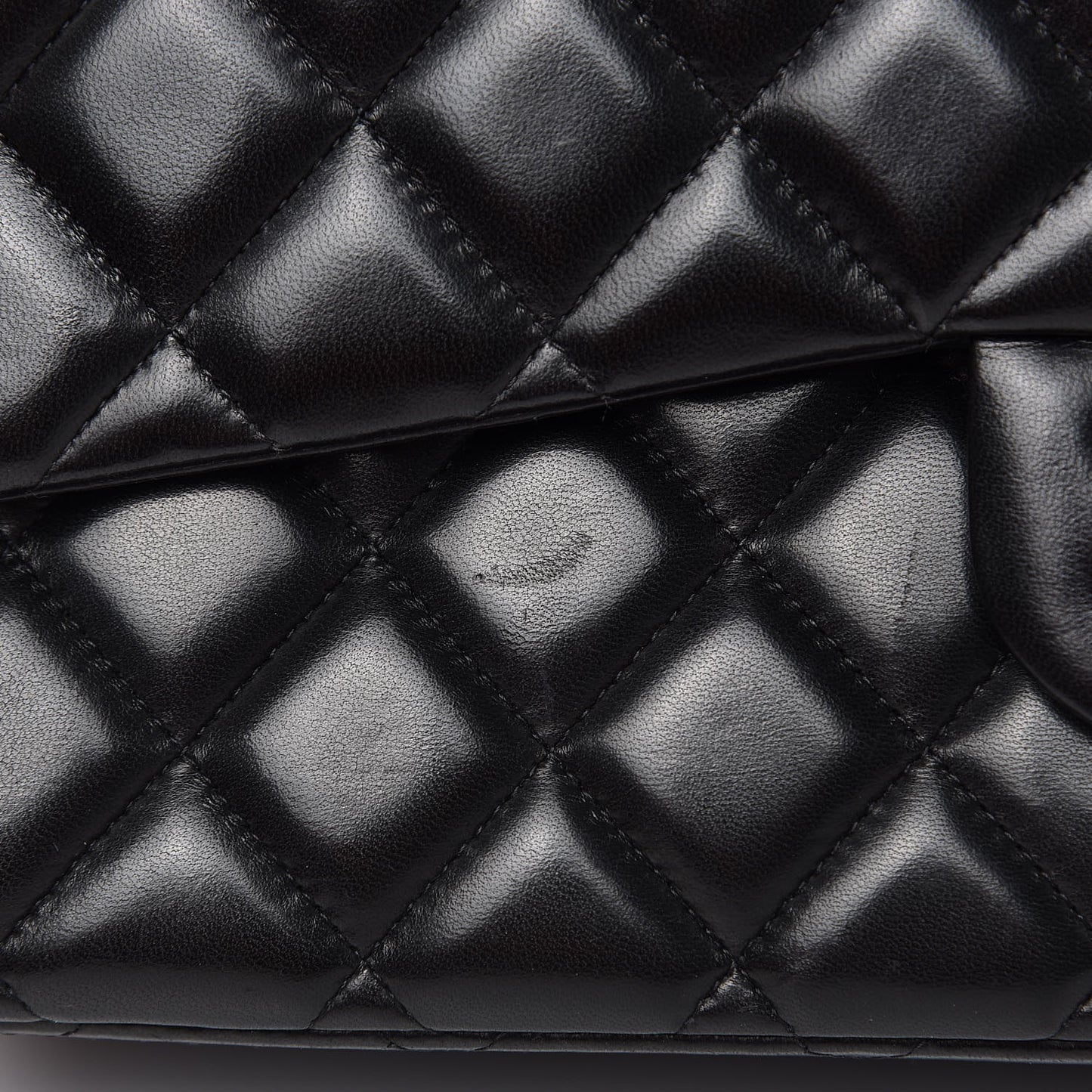 Lambskin Quilted Maxi Double Flap Black