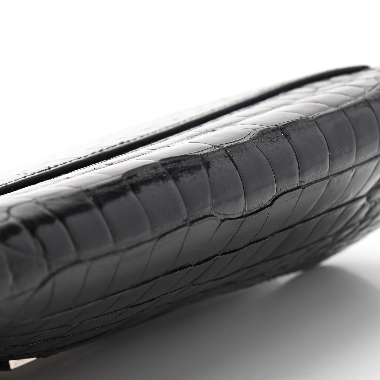 Hermes Shiny Alligator Constance Long Wallet Black 8 of 10