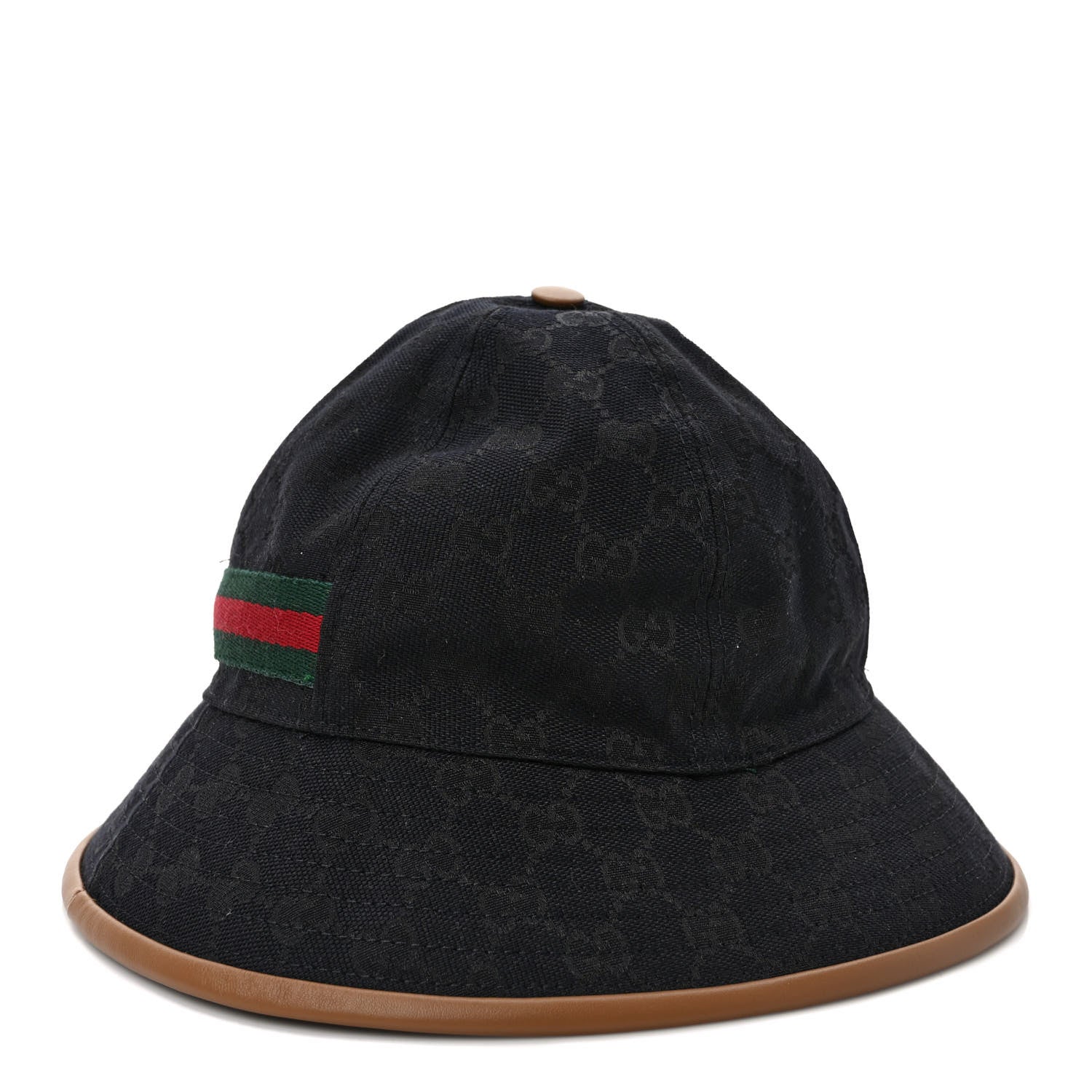 Gucci Monogram Web Bucket Hat M Black 1 of 7