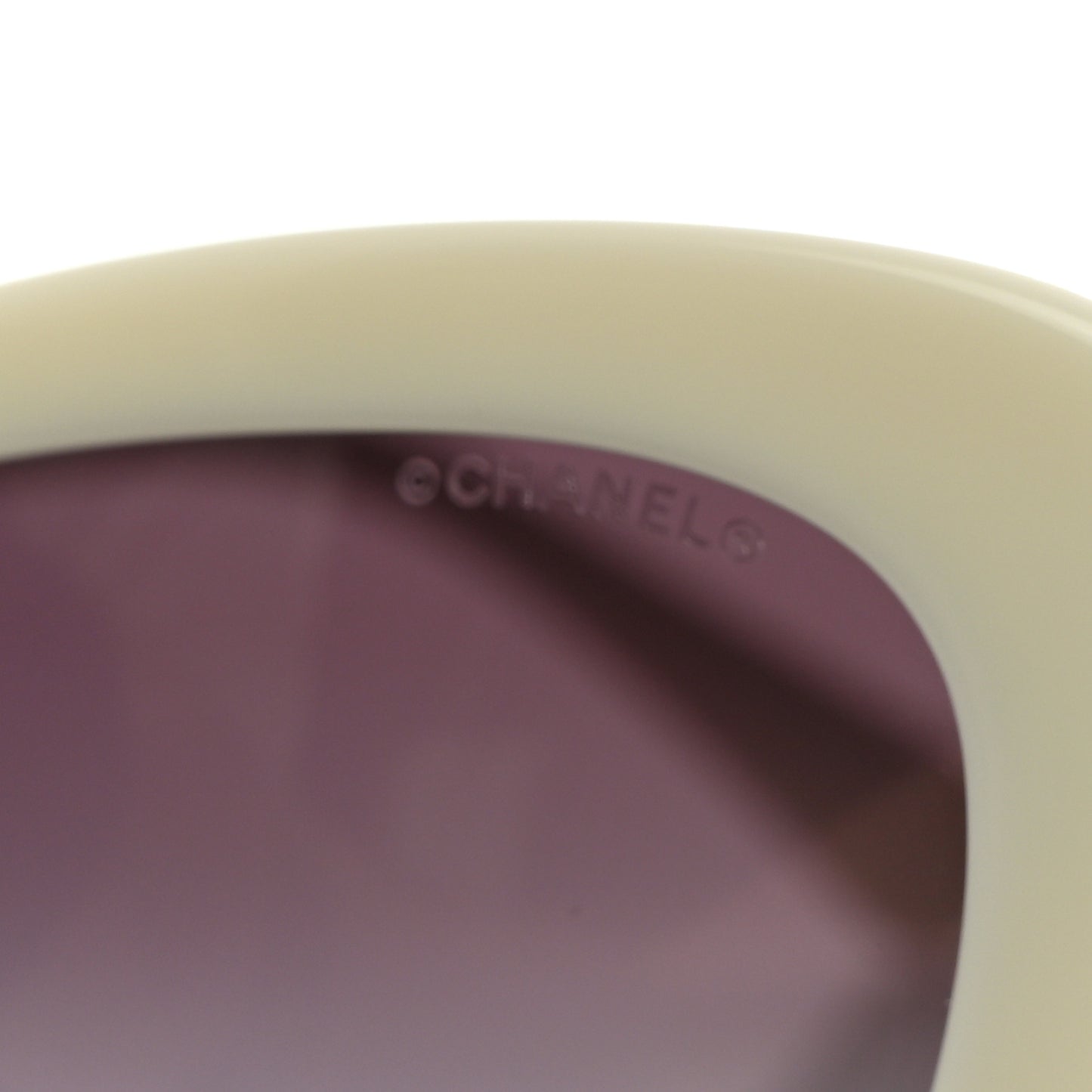 Acetate Pearl Cat Eye CC Sunglasses 5481-H White