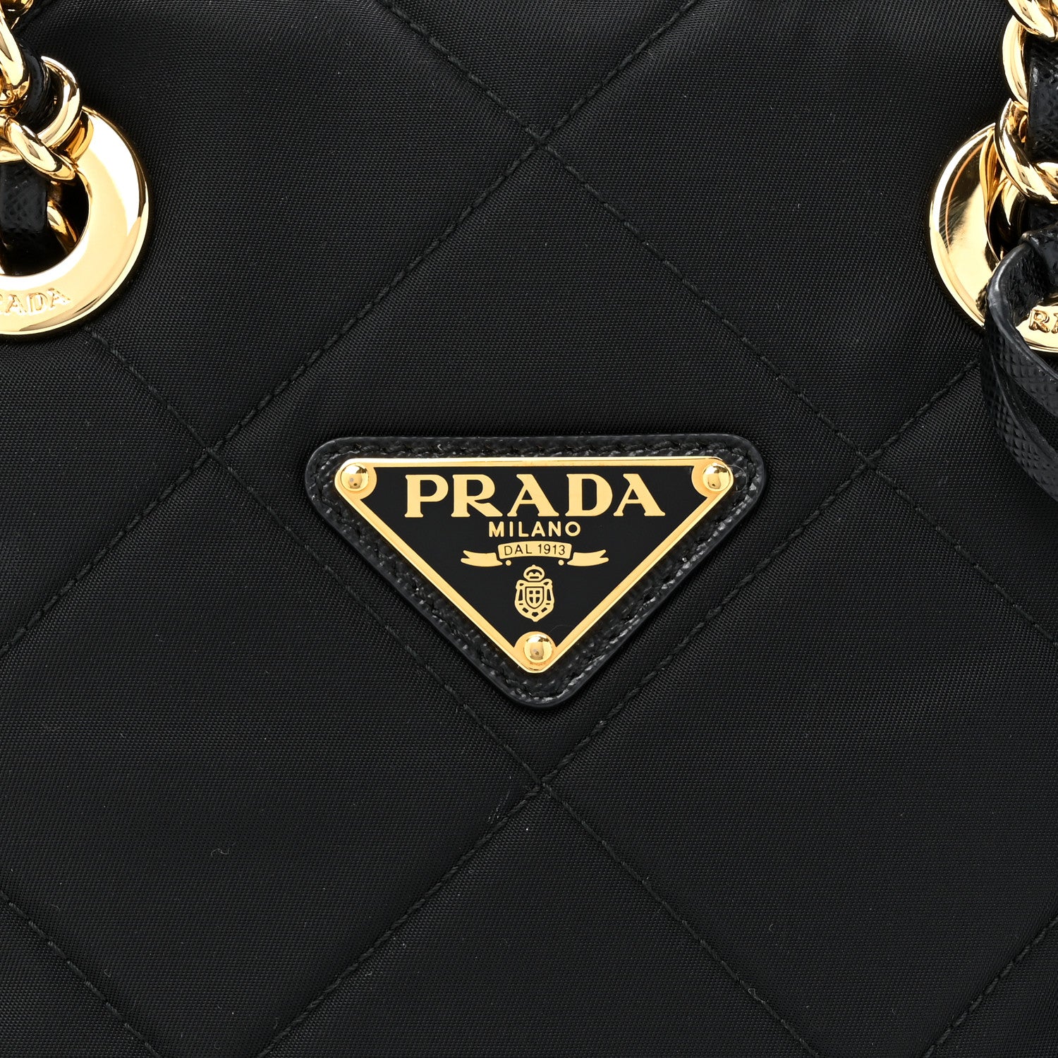 Prada Re-Nylon Saffiano Stitched Re-Edition 1995 Shoulder Bag Black 7 of 9