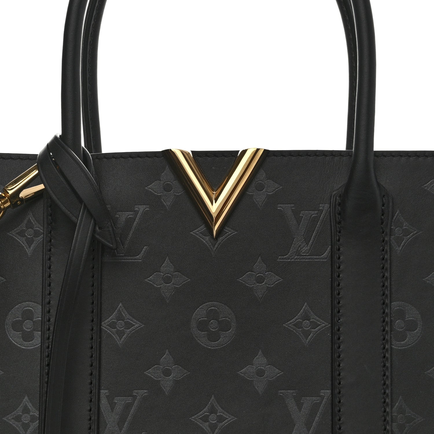 Louis Vuitton Monogram Cuir Plume Very Tote GM Black 7 of 9