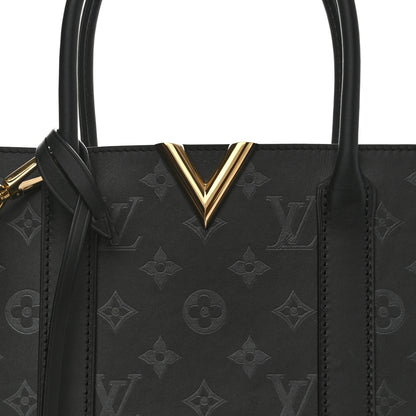 Louis Vuitton Monogram Cuir Plume Very Tote GM Black 7 of 9