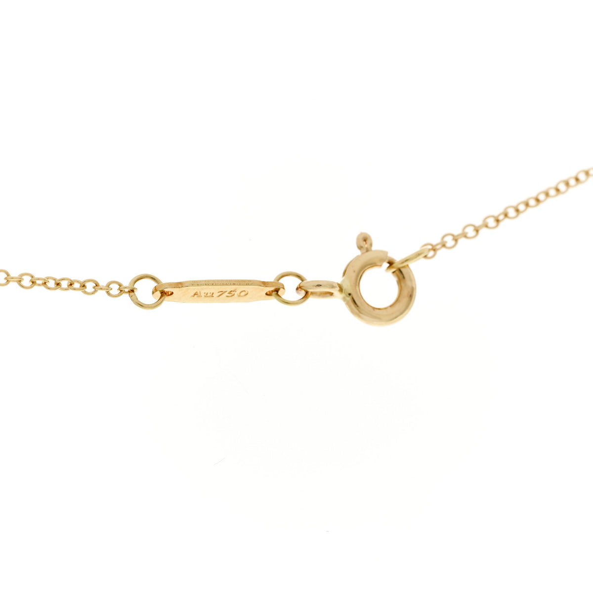 18K Yellow Gold Diamond Ampersand Pendant Necklace