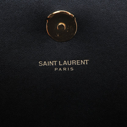 Saint Laurent Smooth Calfskin Medium Classic Monogram Kate Tassel Satchel Black 5 of 7