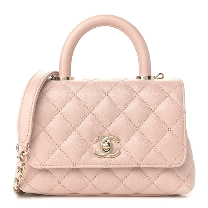 Chanel Caviar Quilted Extra Mini Coco Handle Flap Light Pink 1 of 8